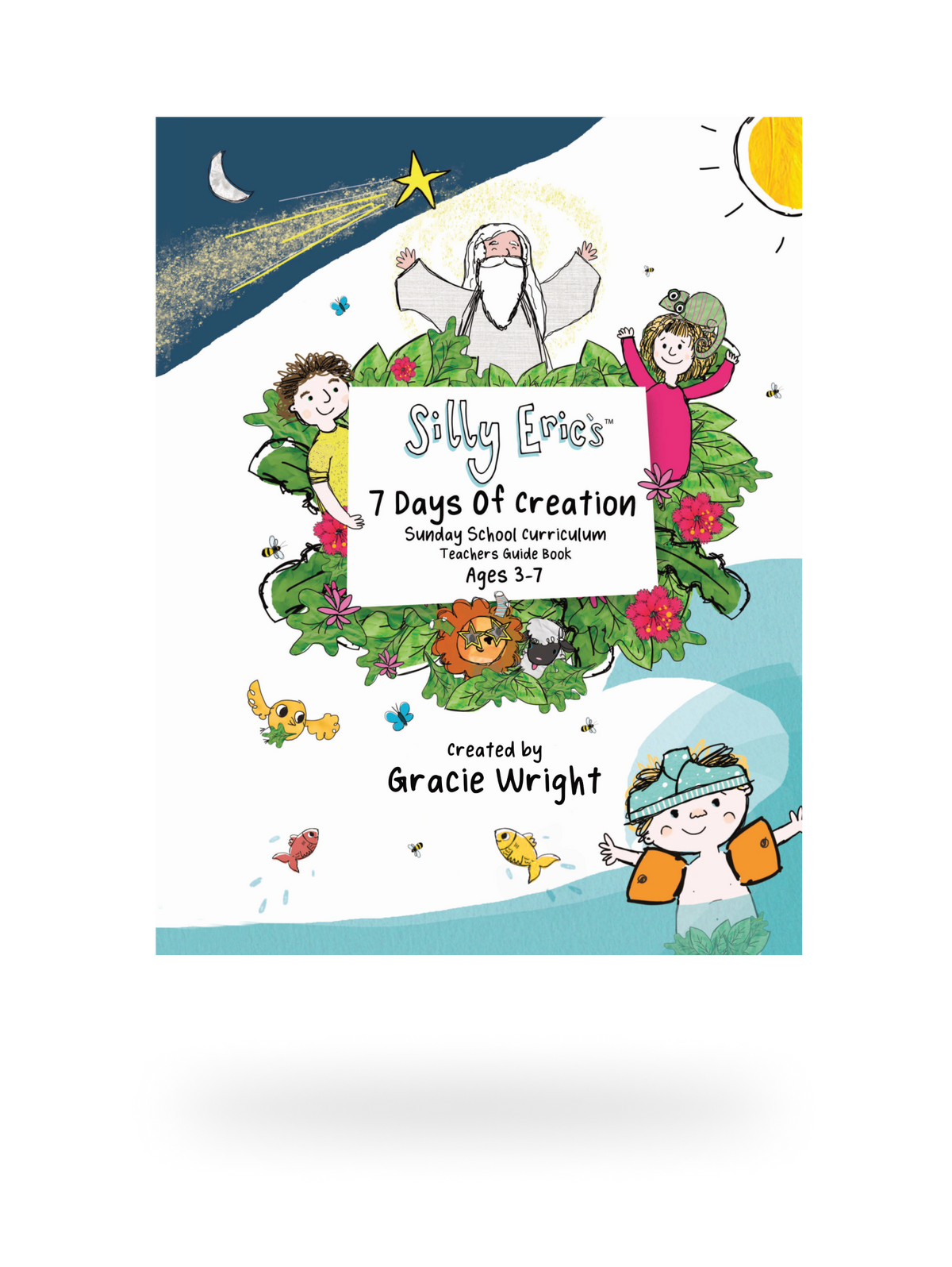Paperback – SUNDAY SCOOL EDITION -Silly Eric’s 7 Days Of Creation, Teacher’s Guide, Storybook & Media Pack